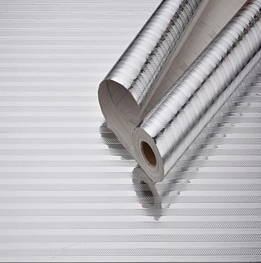 Modern Kitchen Oil-proof Self Adhesive Aluminum Foil Cabinet Contact Wallpapers