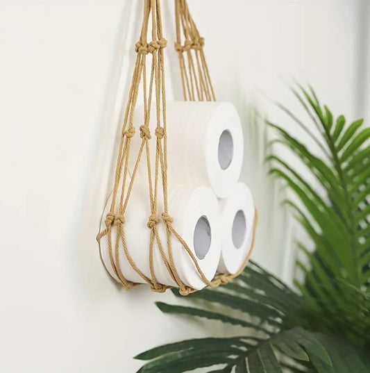 Nordic Style Hanging Cotton Rope Roll Paper Holder