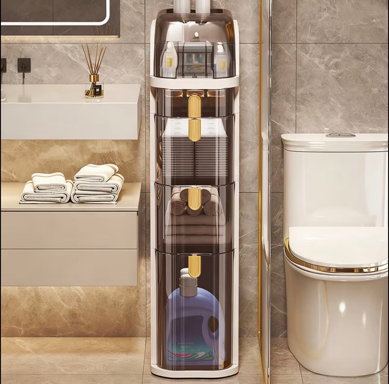 Waterproof Bathroom Shelf organized