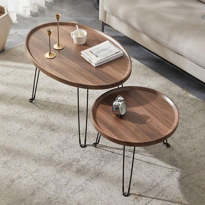Foldable 2-in-1 Nesting Coffee Table Set