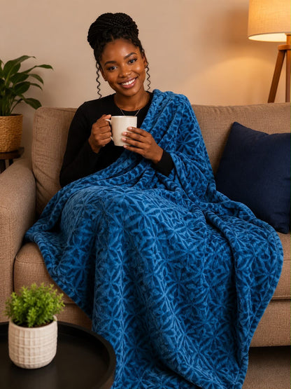 Luxury textured fleece blanket