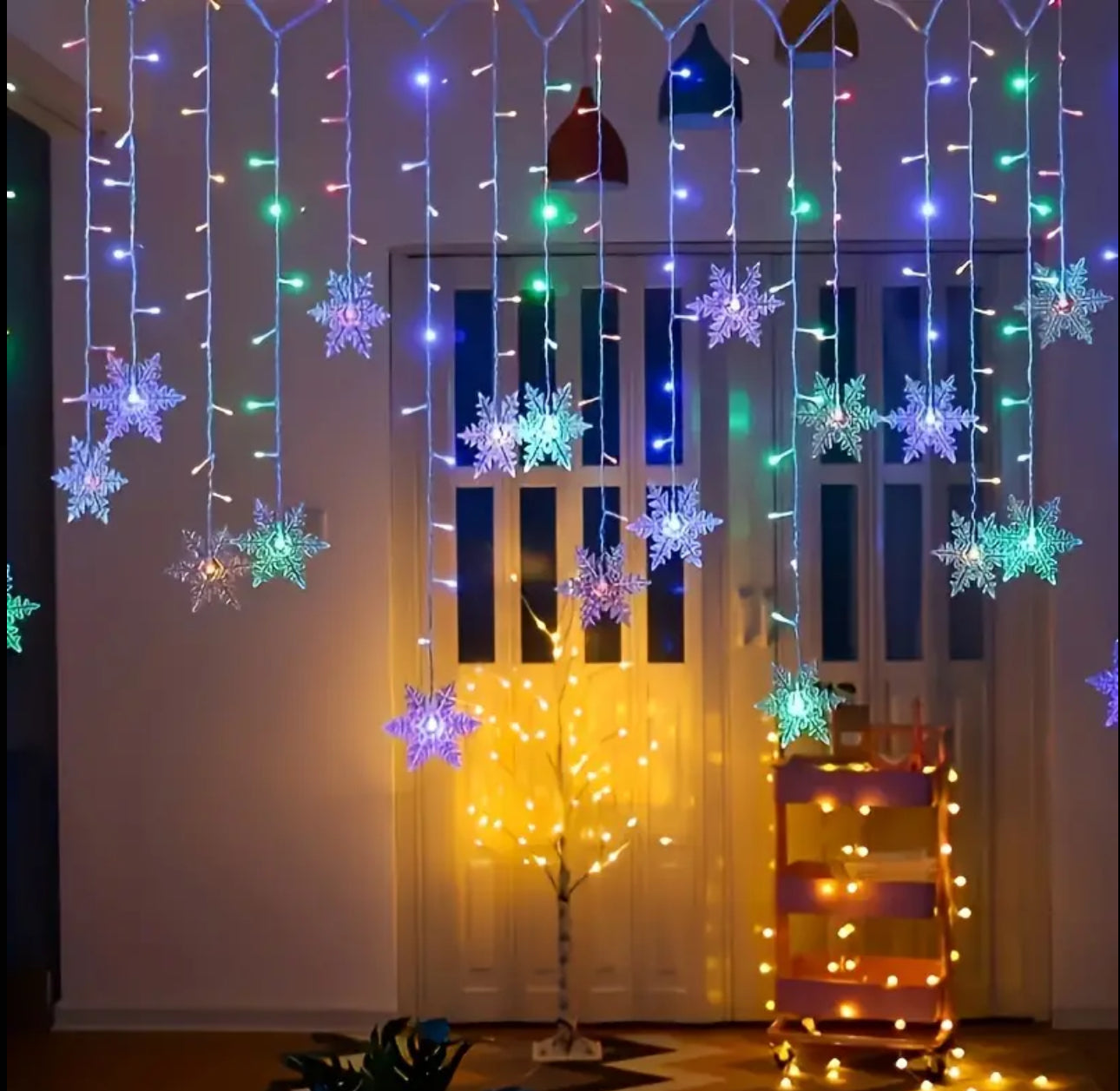 4M LED Christmas curtain light garland decorations*