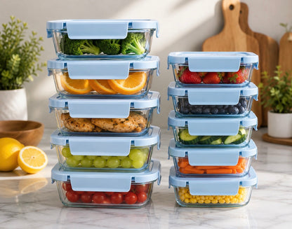 10 pcs Food grade glass lunch box
