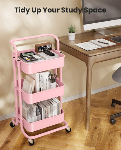 Multi-functional movable trolley storage rack