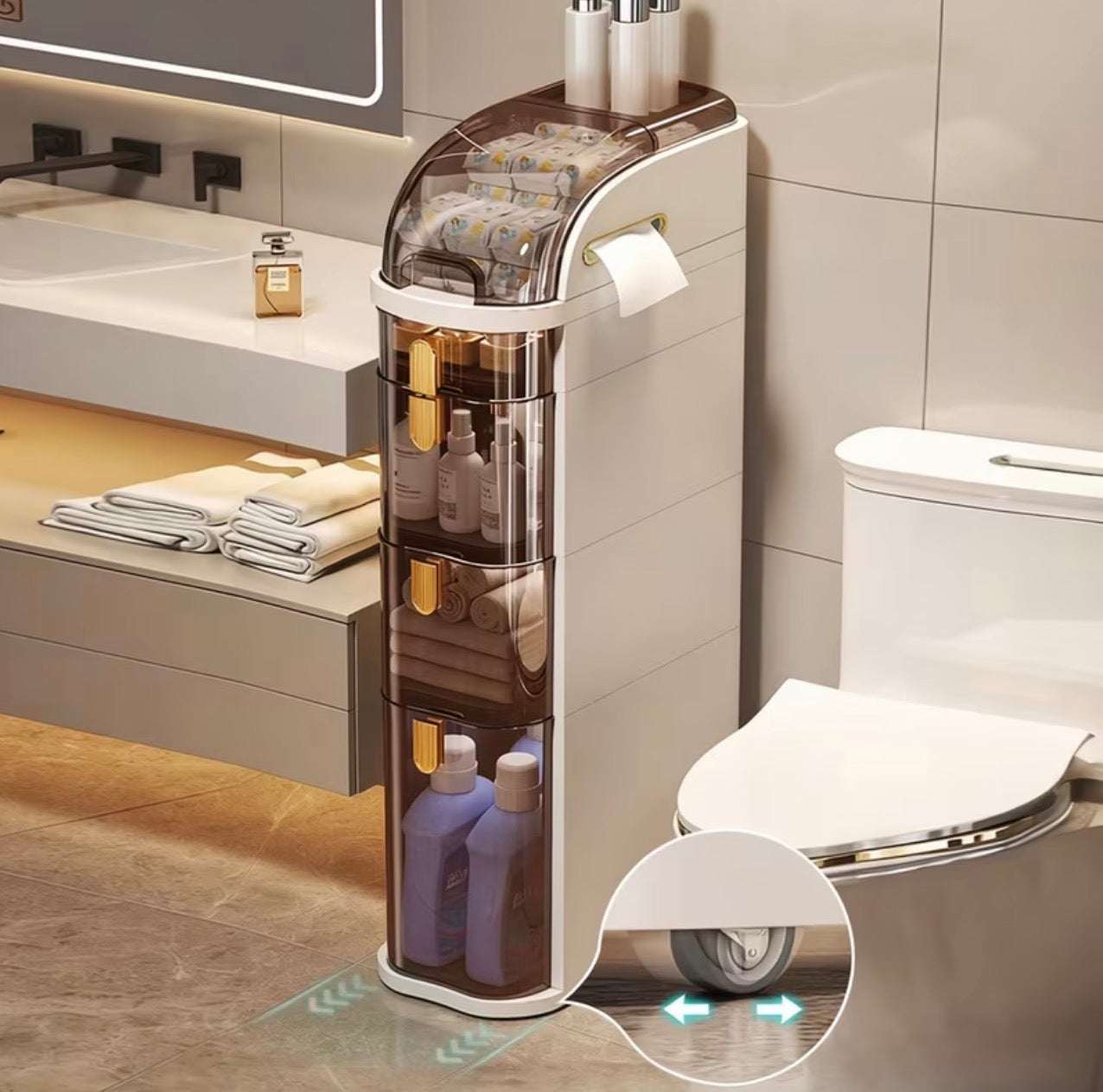 Waterproof Bathroom Shelf organized