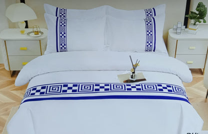 Luxury Greek pattern cotton Duvet cover