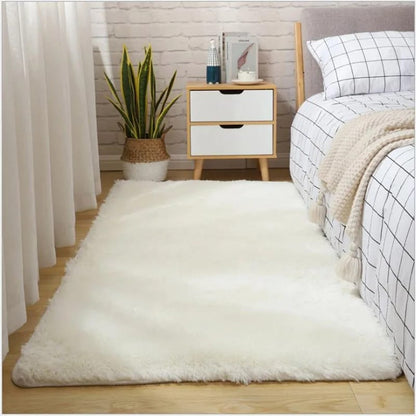 Fluffy bedside carpets