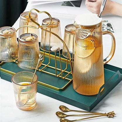 7 pc High quality borosilicate glass jug set