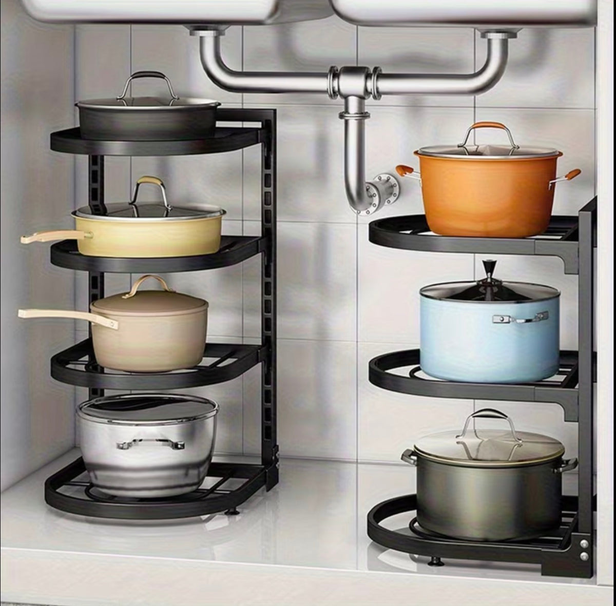 4 LAYER ADJUSTABLE POTS RACK