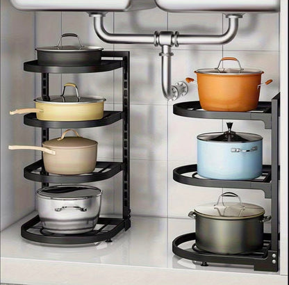 4 LAYER ADJUSTABLE POTS RACK