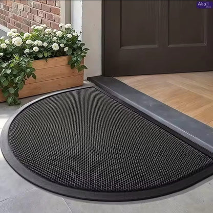 Rubber Semi Circle Entryway Door Mat