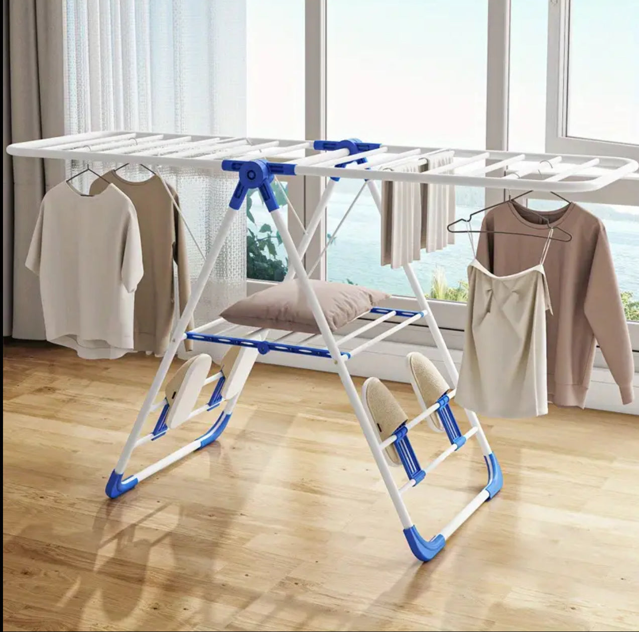 Portable cloth drying rack