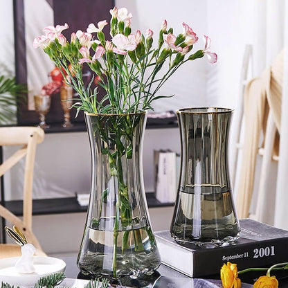 Modern creative dark  glass vase