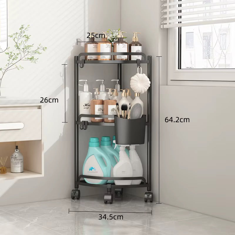 Multi-Layer Triangular Corner Storage Rack