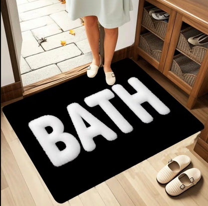 Black Bath Absorbent Diatom Bathroom  Mats