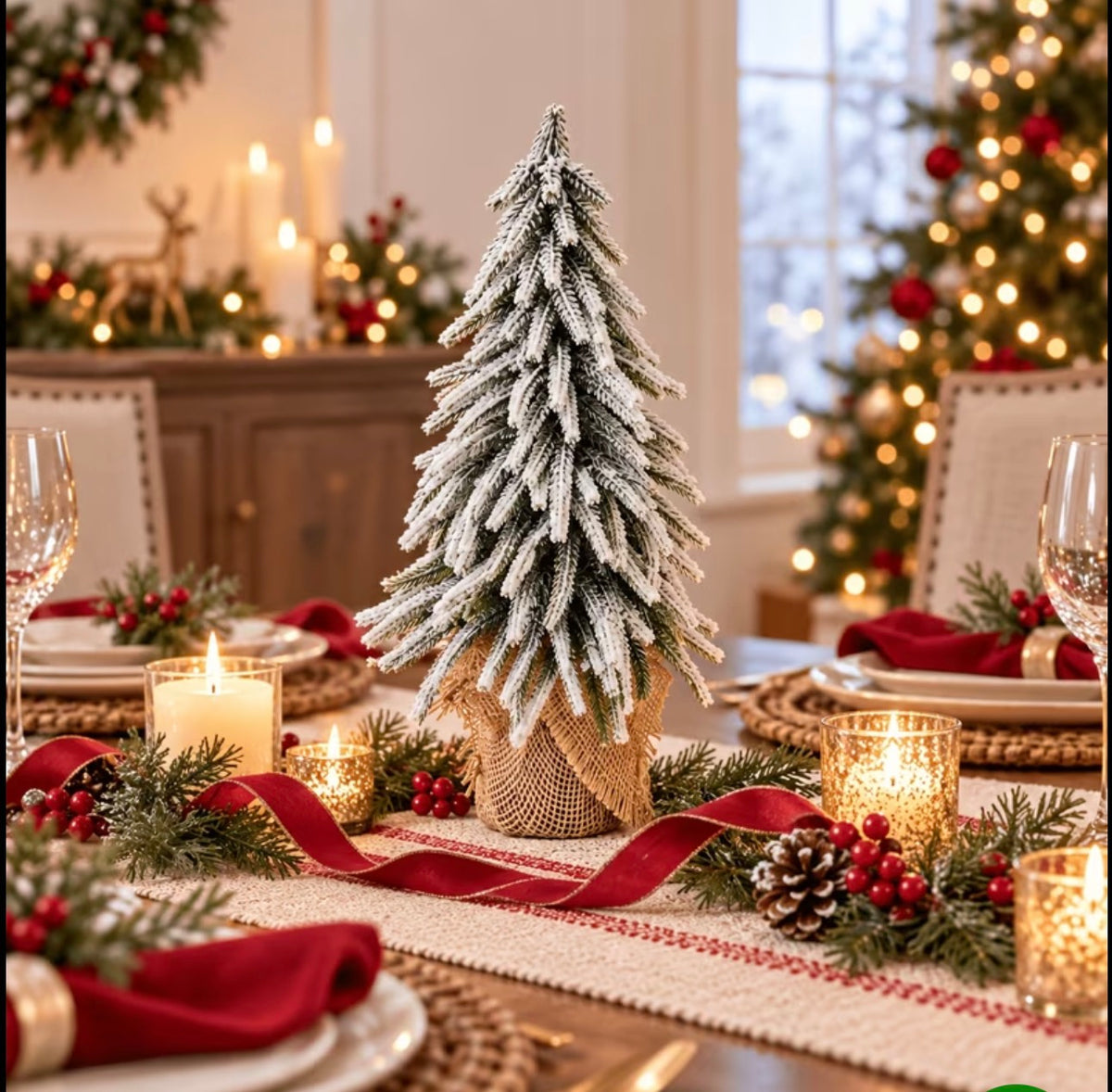 60cm Snow-Covered Christmas Tree Decoration 🎄