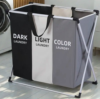 3 grid foldable laundry basket