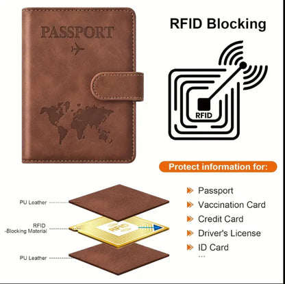 Travel Passport Holder with RFID Protection