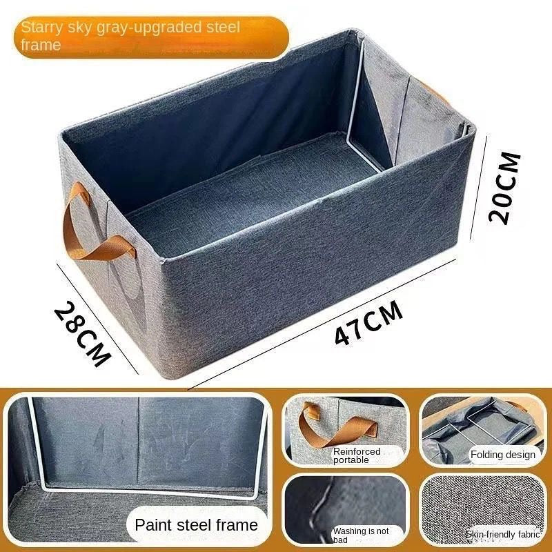 3pcs Metal Frame Storage Box Closet Jeans Organizer