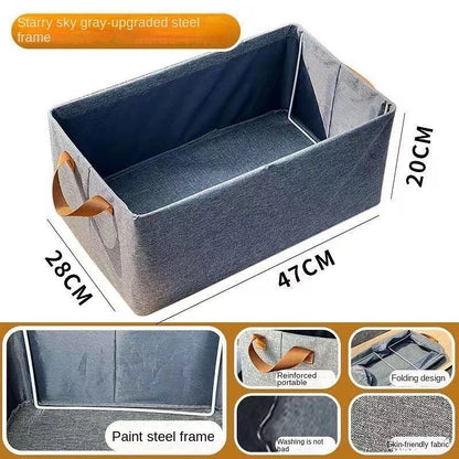 3pcs Metal Frame Storage Box Closet Jeans Organizer