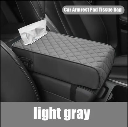 Car armrest with tissue storage