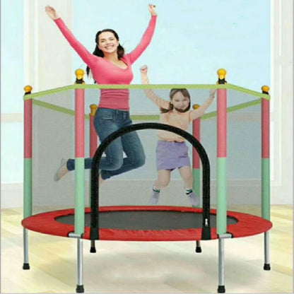 140 cm  Trampoline with Safety For  Indoor And Outdoor with Enclosure Net