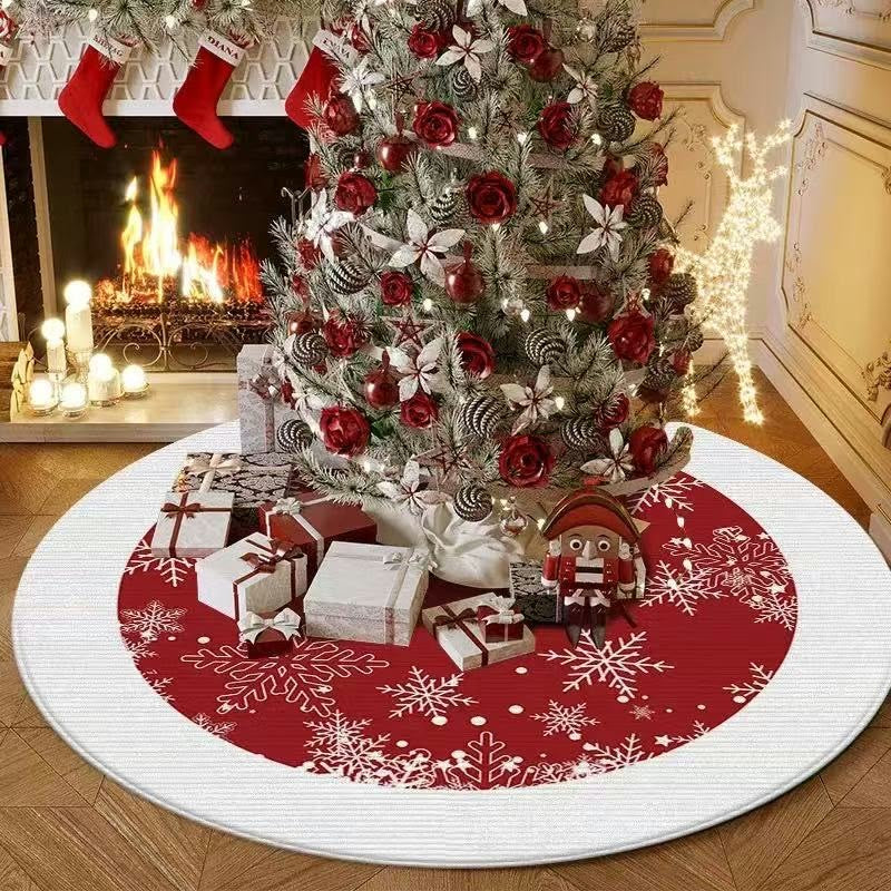 2026 Christmas Tree Skirt – Round Decorative Floor Mat