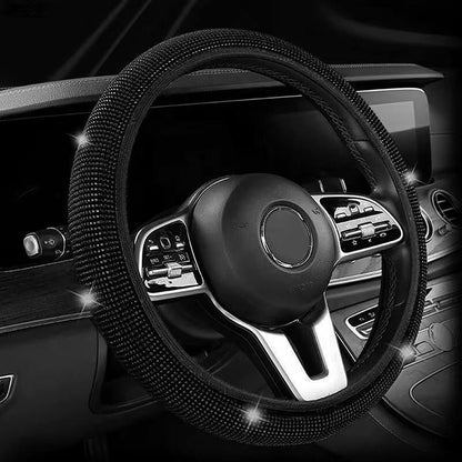 Fancy super stretching sparkling steering wheel cover