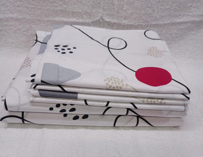 Two flat bedsheet both floral and 4 pillowcases cases size 6*7