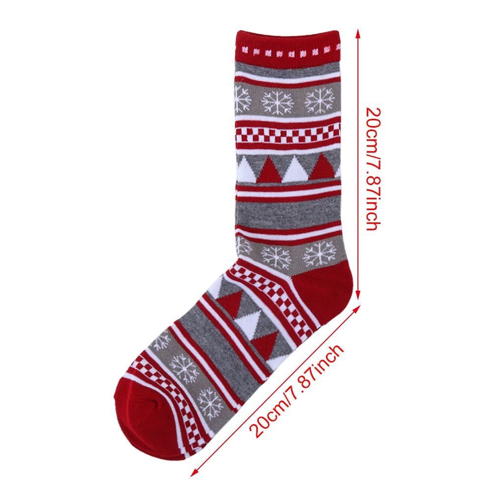 Unisex Cotton Knit Xmas  Socks Christmas Socks Man Woman Lady Santa Stockings Santa Claus