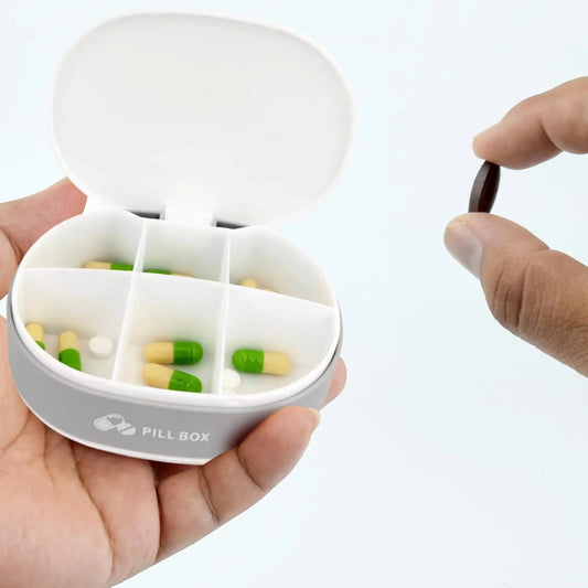 Travel mini 6 grid medicine travel organizers.