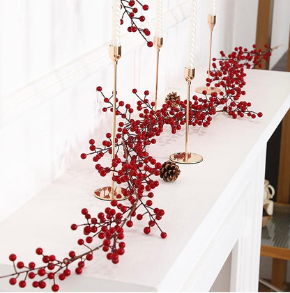 Artificial Red Berry Plants Christmas Garland