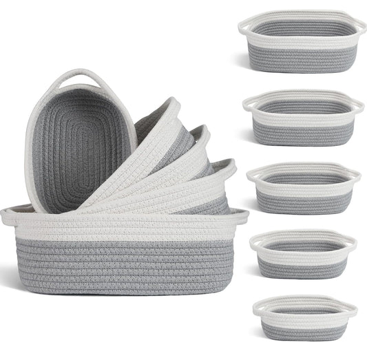 5pcs set Cotton rope basket