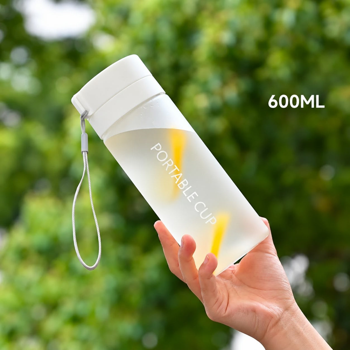 600ml Frosted Portable Tea Infuser Water Bottle