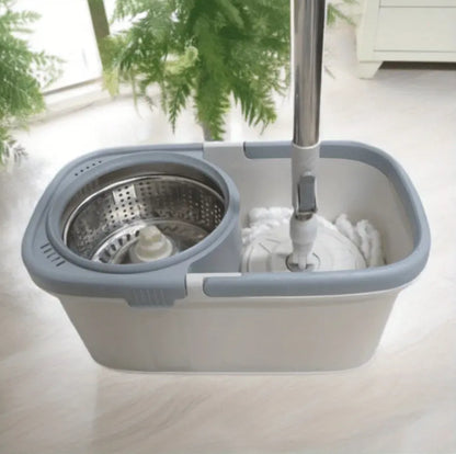 Heavy duty 360 degree rotating mop with a bucket