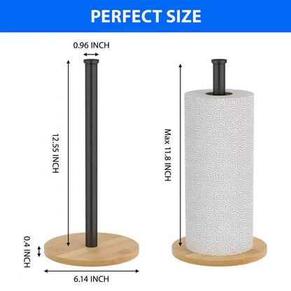 High Quality Modern Wooden Paper Towel Holder Table Top Non-slip Base Easy To Install and Durable
