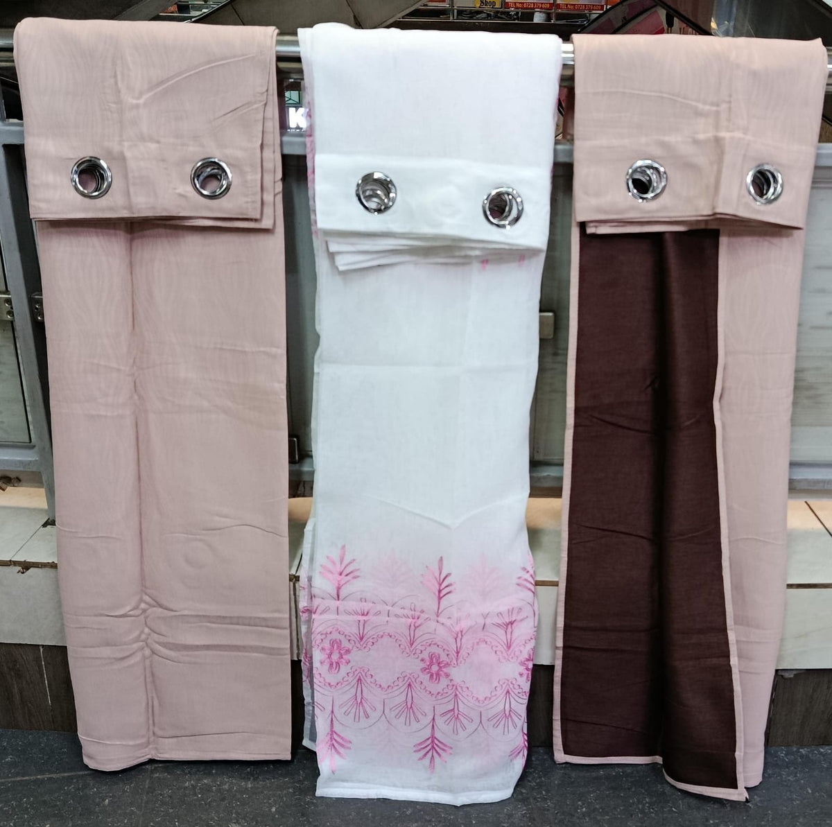 3 in 1 Curtains & Drapes Set