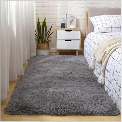 Fluffy bedside carpets