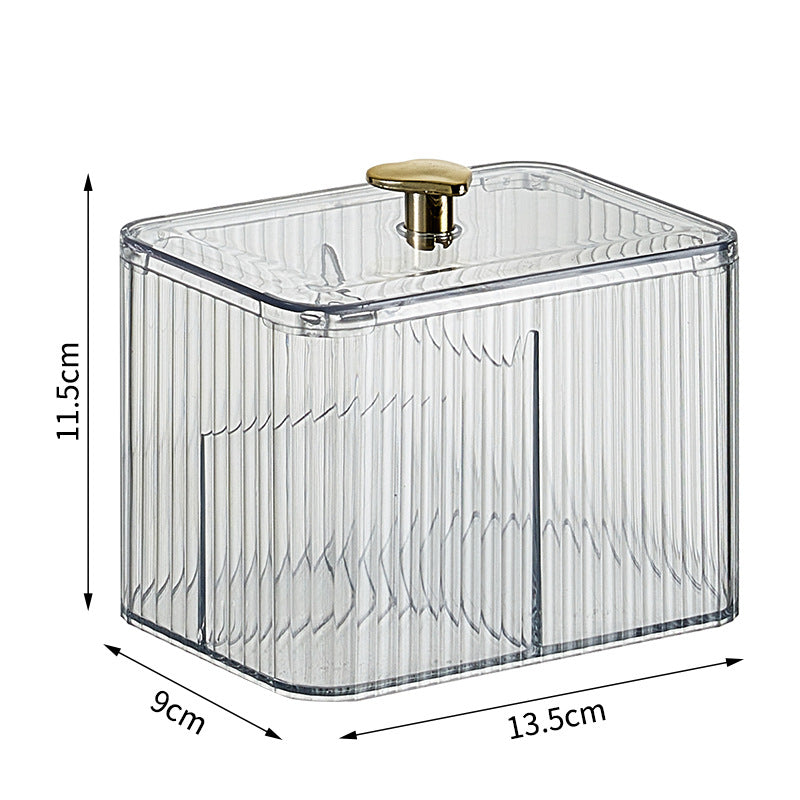 3-Compartment Clear Acrylic earbud/multipurpose Organizer