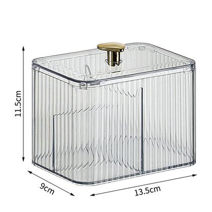 3-Compartment Clear Acrylic earbud/multipurpose Organizer
