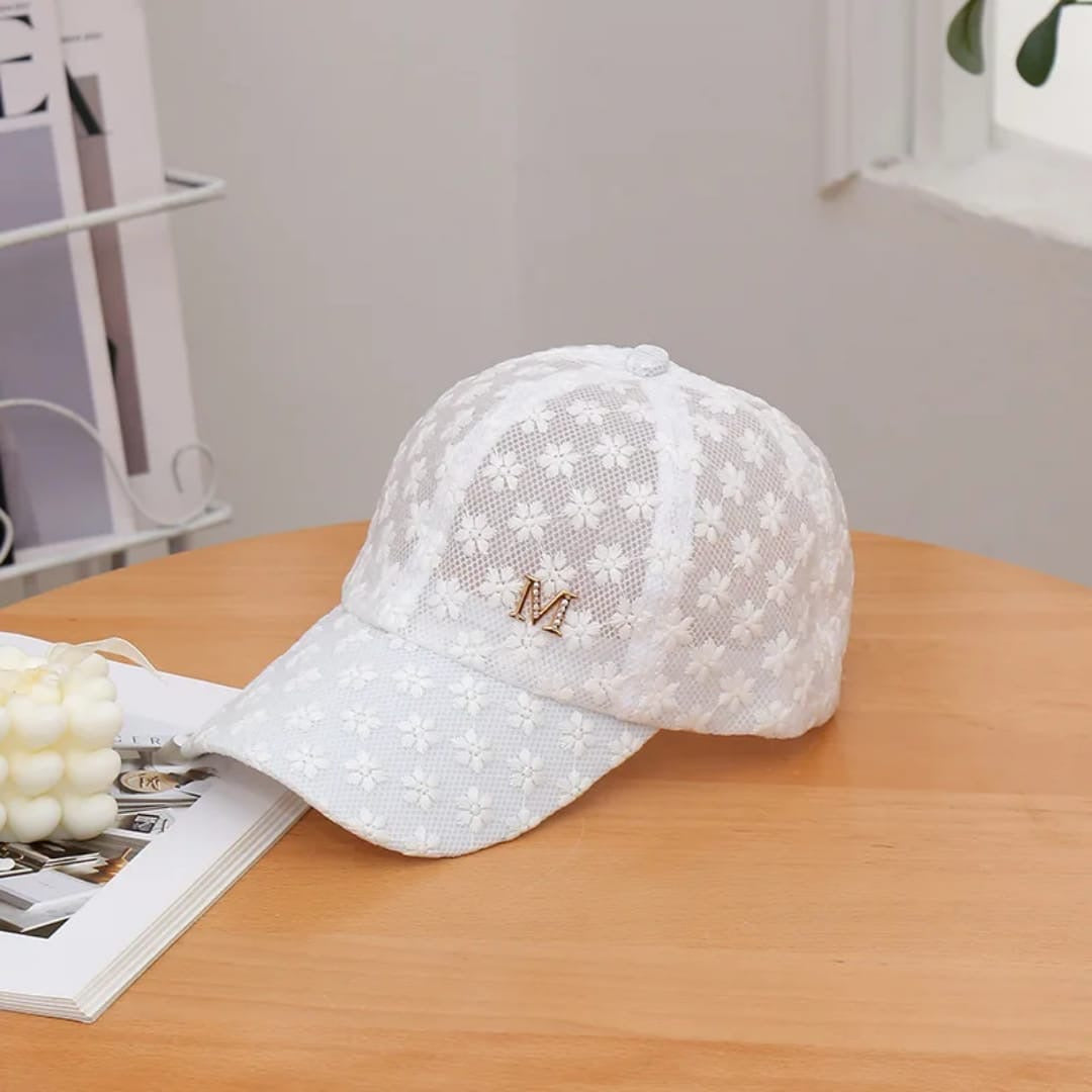 Lace Flower Thin Baseball Cap