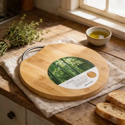 Premium Round Bamboo Cutting Board Eco-Friendly & Durable