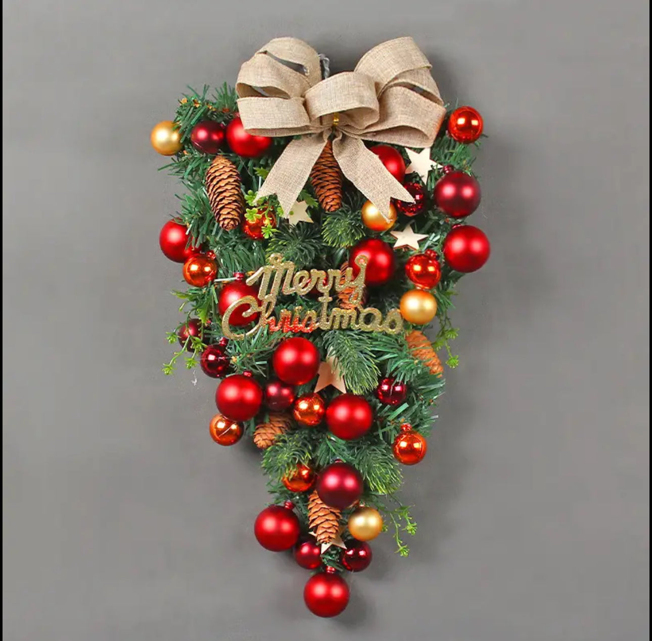 Christmas Red wreath front door hanging decoration