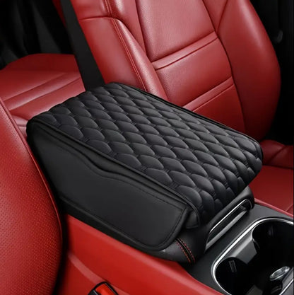 Universal car armrest pad with side storage