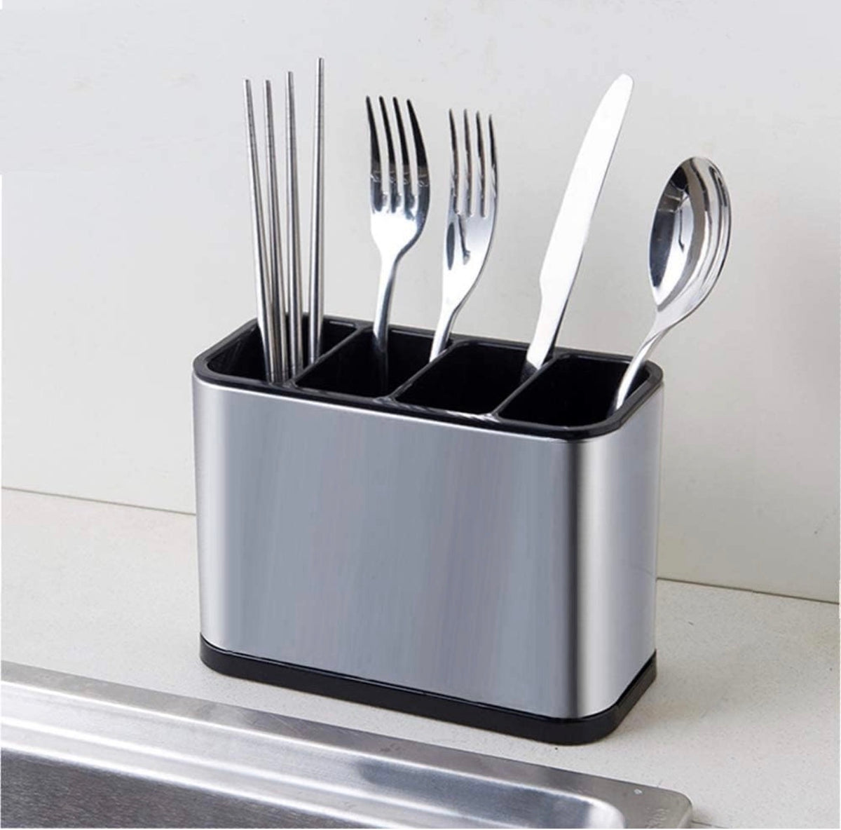compartment Stainless Steel Cutlery Organizer