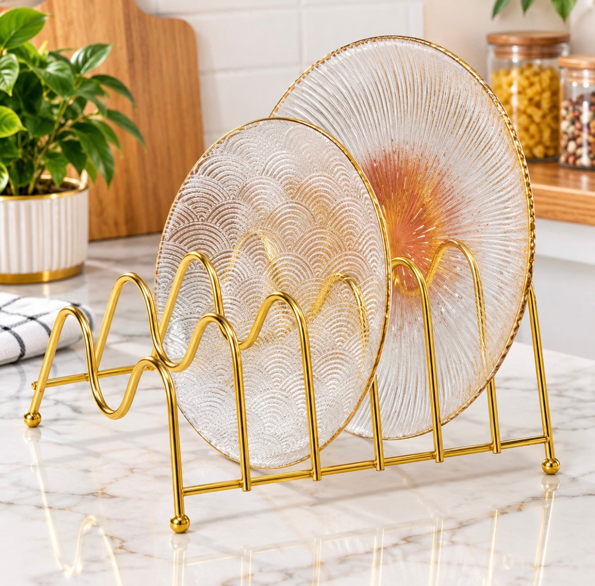 7 Slot Plate and lid organizer