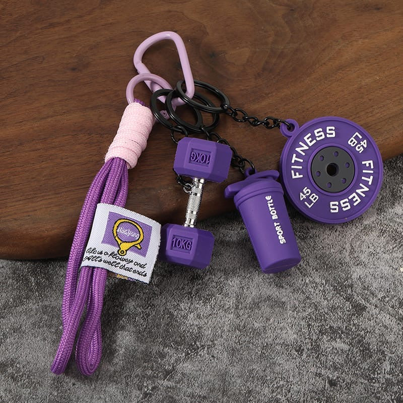 Unisex Mini Fitness Design Keychain Accessory