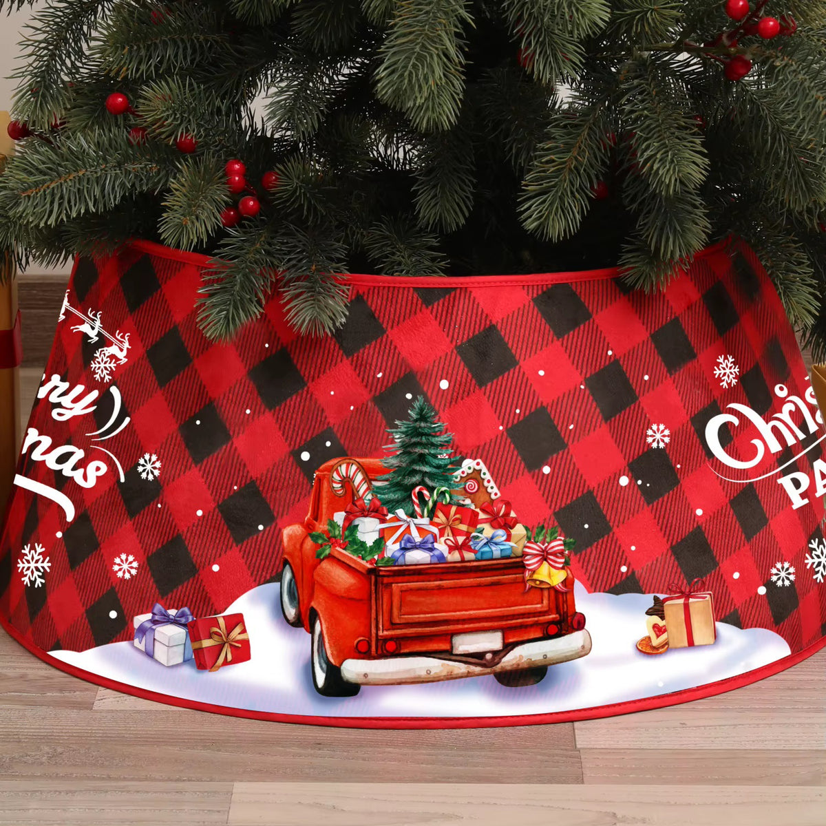 3D Christmas Tree Collar Skirt