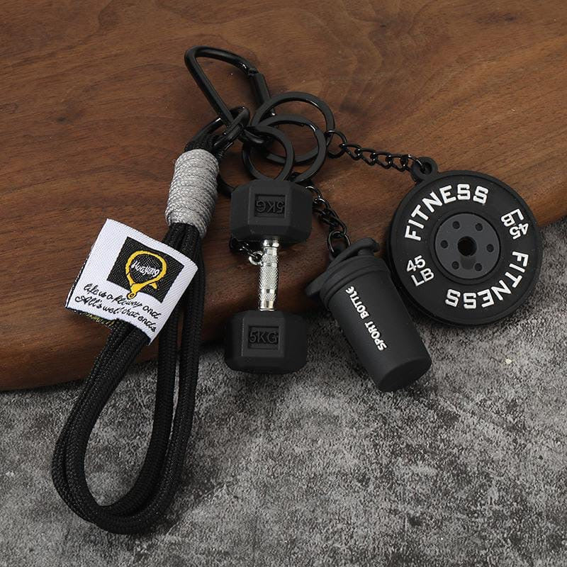 Unisex Mini Fitness Design Keychain Accessory
