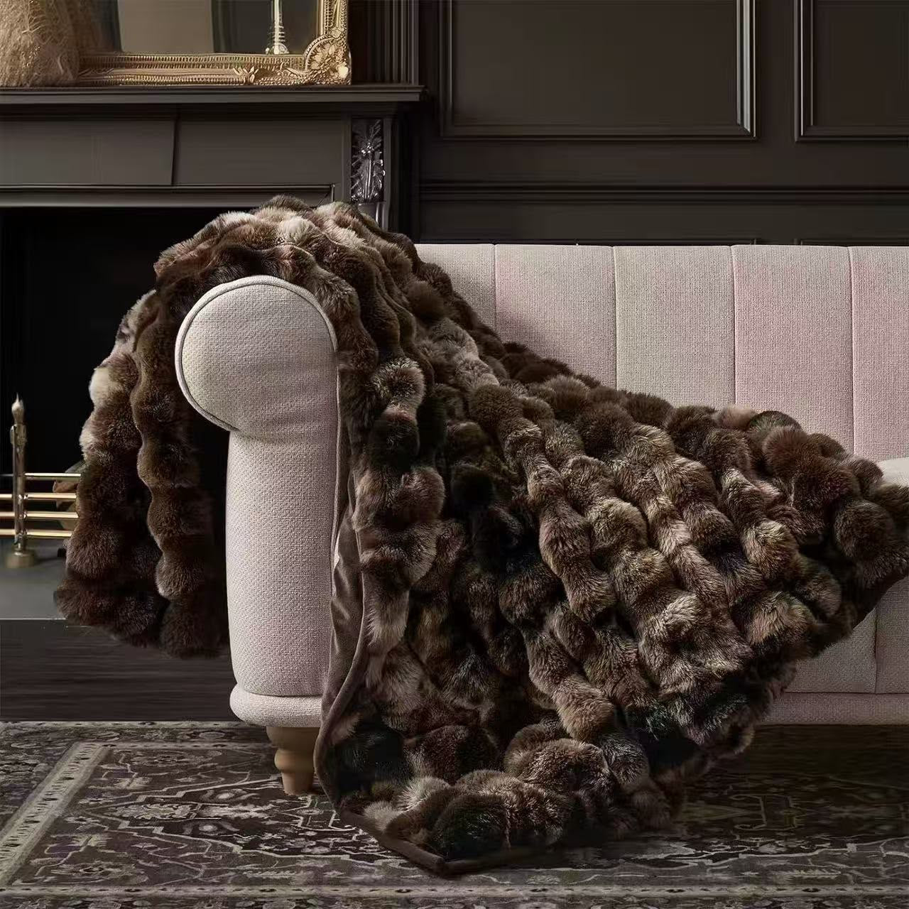 Luxury Faux Fur Throw Blanket